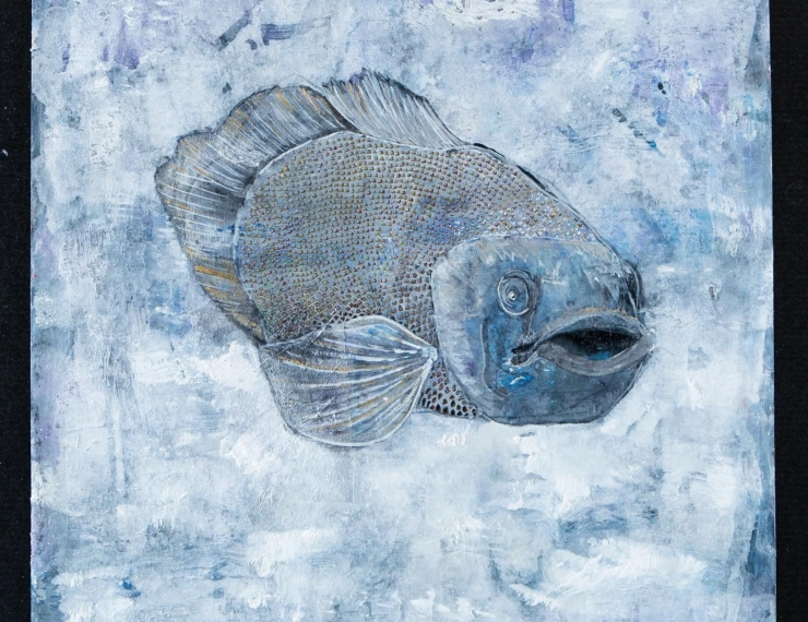 Pintura Pez Azul
