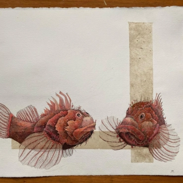 Pintura Peces Naranjas